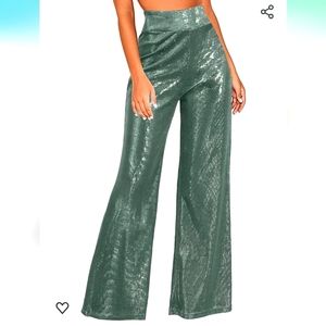 Nwt Shimmer Wide Leg Pants